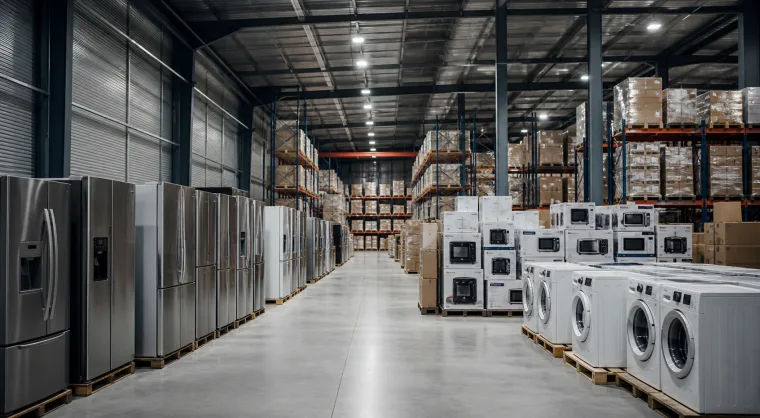Home appliances distribution warehouse